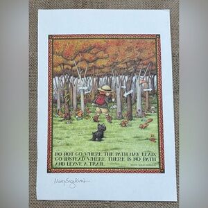 Mary Engelbreit Illustration Print Child Explorer Hiking Magazine Pull Out